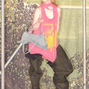 H&M Pink and Yellow Graphic Dress